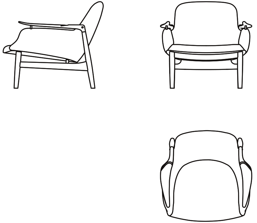 53チェアのイラスト画像