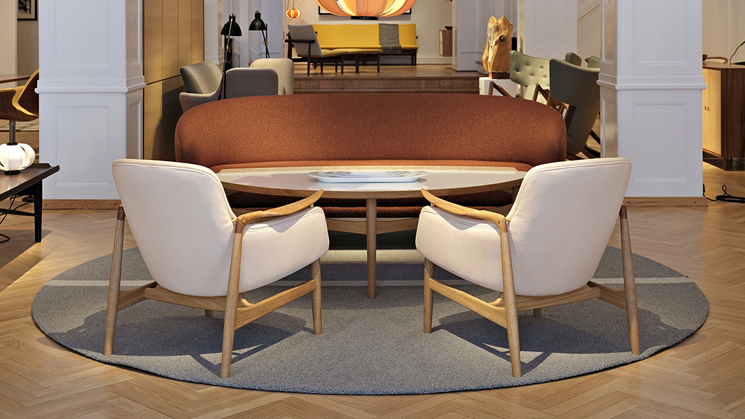 二脚並べられた53チェアの写真