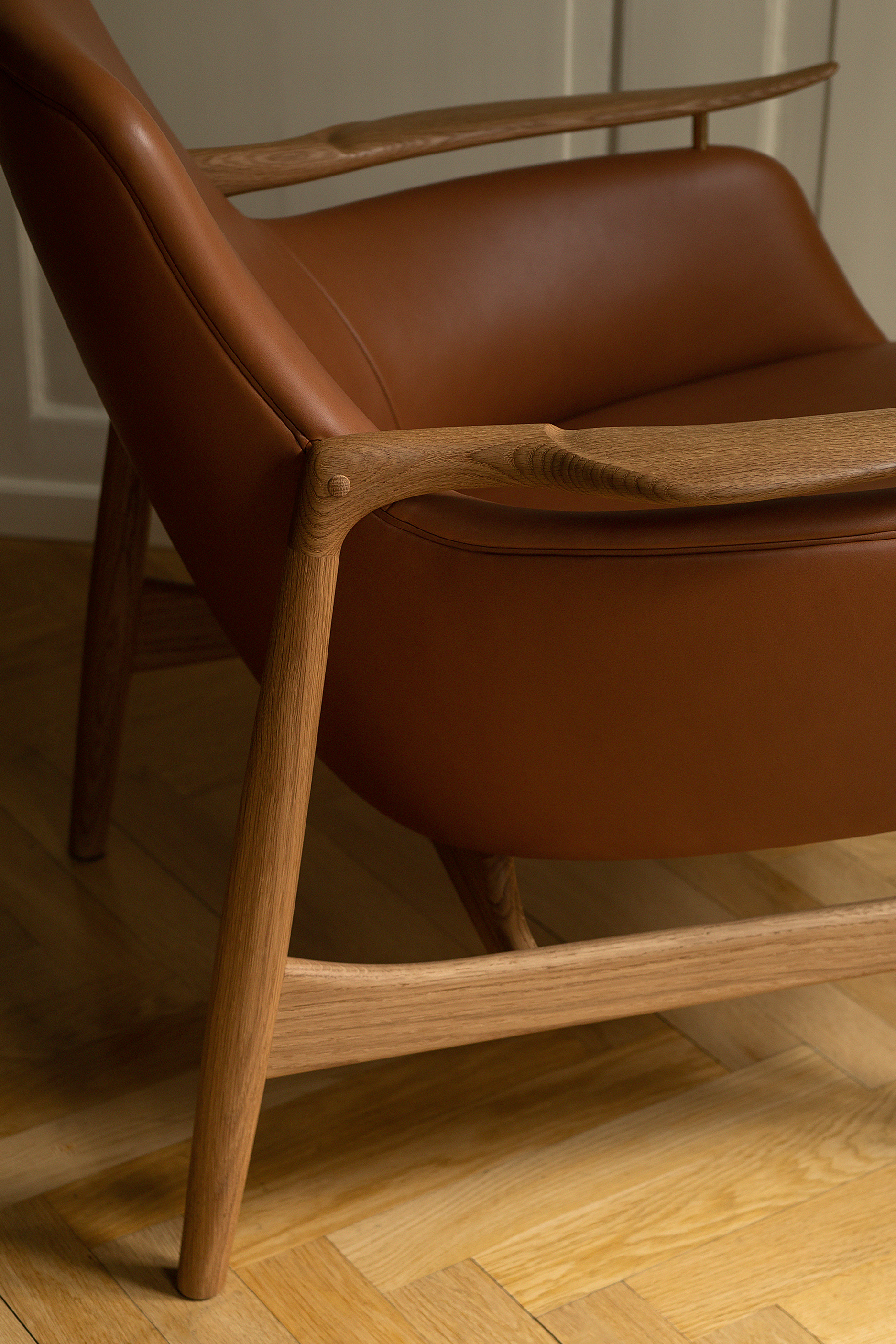 53チェアのアーム部分のデティール写真