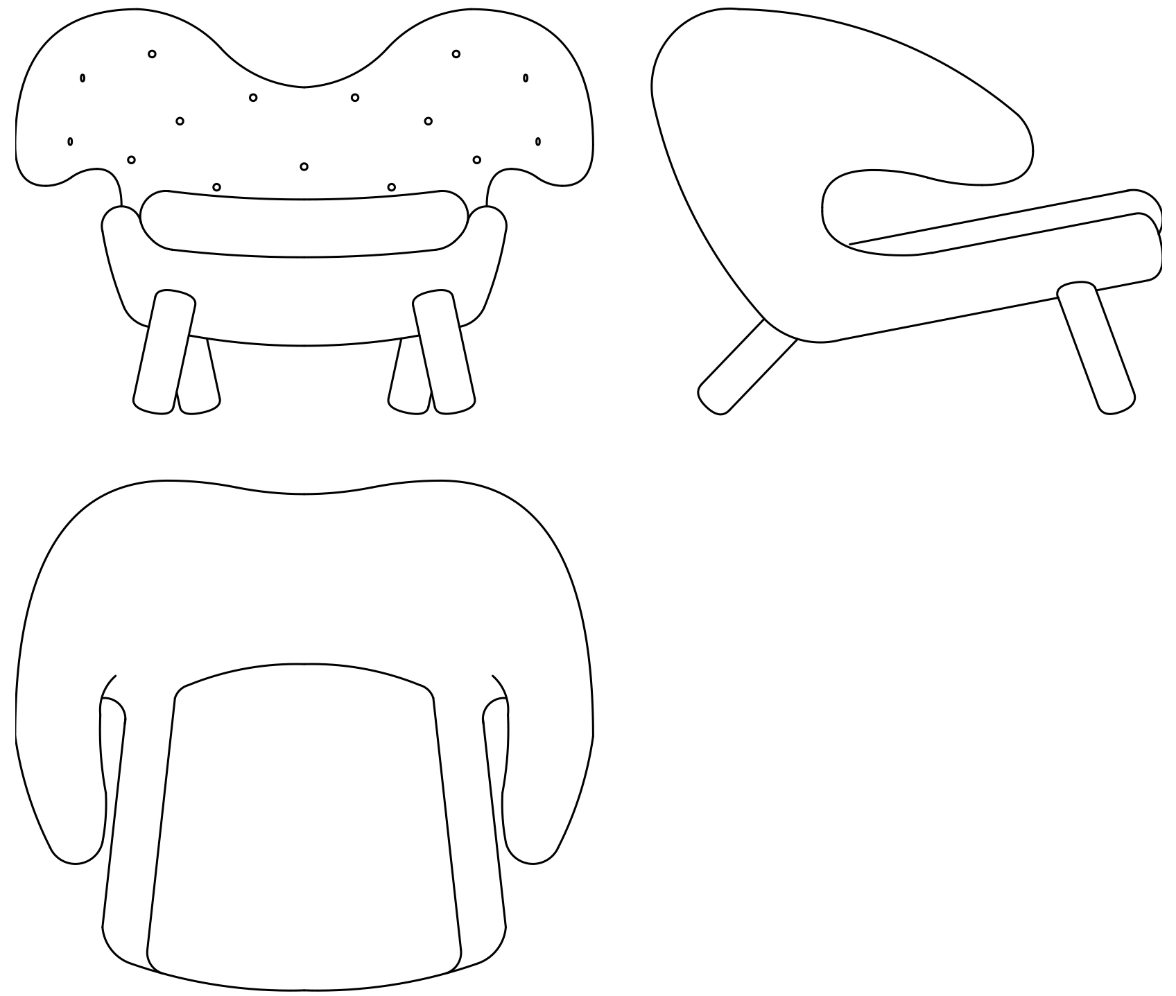 ペリカンチェアイラストの画像